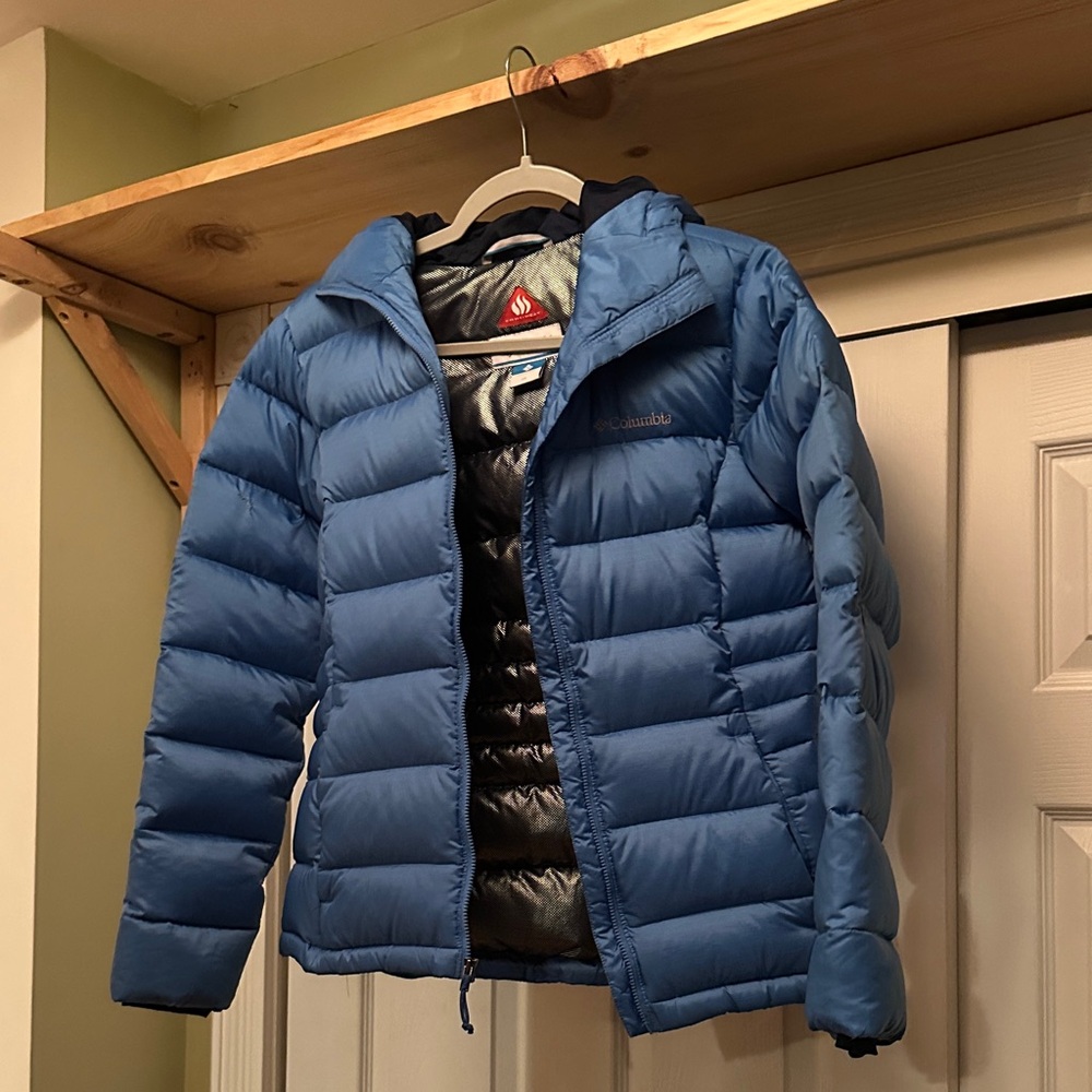 🏆 3/$75 DEAL • Columbia Light Blue OMNI heat winter Jacket